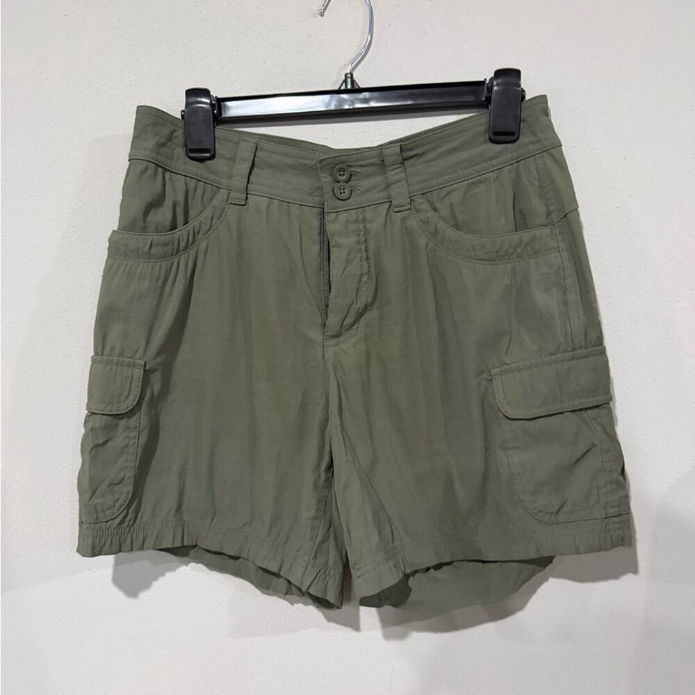 Eddie Bauer Travex Performance Hiking Cargo Shorts Green Size 6